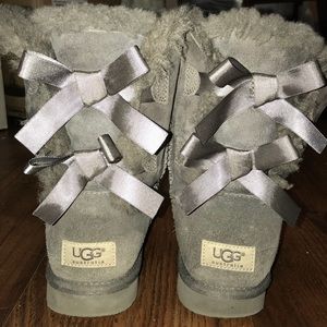 UGG Bailey Bow Boot Gray